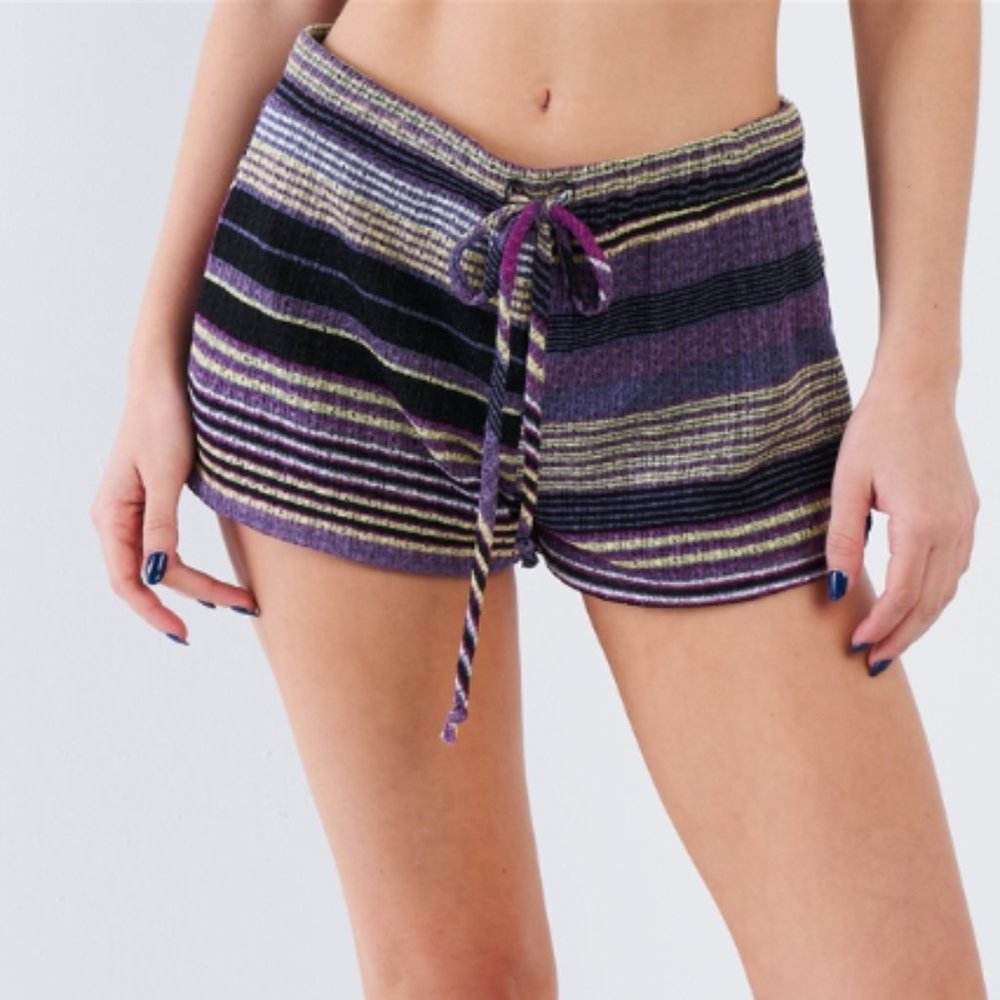 Boho Striped Woven Shorts